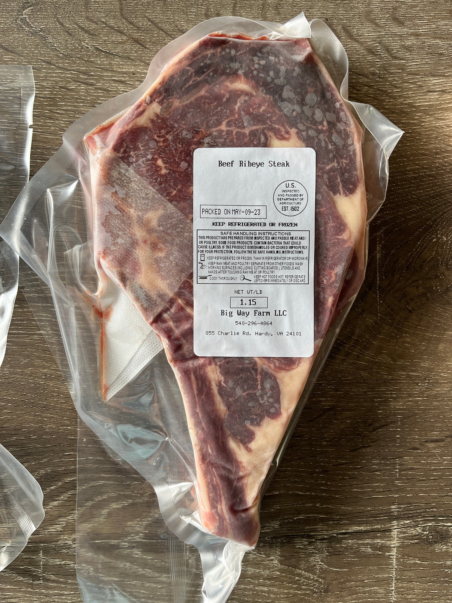 Big Way Ribeye Steak: Boneless